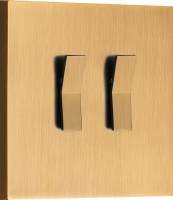 Переключатель на 2 тумблера, клавиша Angle, 10AX 250V, латунь, серия N96