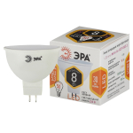 Лампочка светодиодная ЭРА STD LED MR16-8W-827-GU5.3 GU 5.3 8 Вт софит теплый белый свет