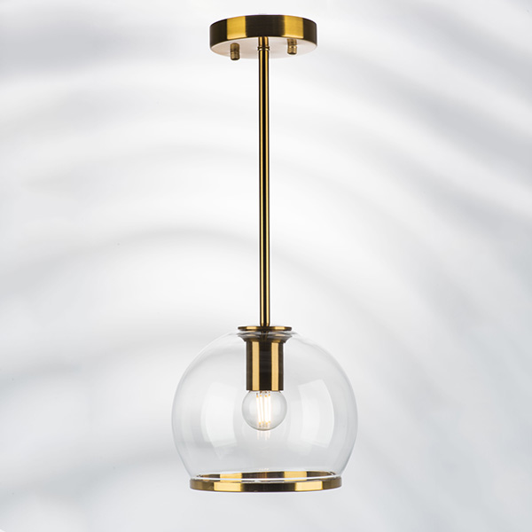 729011 Люстра SFERICO 1х40W E27 ЛАТУНЬ/ПРОЗРАЧНЫЙ