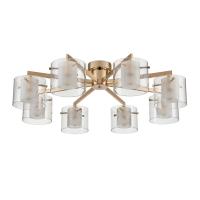 6587/8C MODERNI LN25 91 золото/прозрачный, металл/стекло Люстра потолочная E14 8*40W 220V VERDI