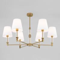 Потолочная люстра с тканевыми абажурами 60145/6 латунь