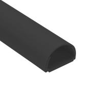 Кабель-канал полукруглый усиленный 13х30мм, черный (40 м/уп) REXANT 
