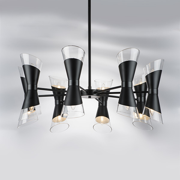 817167 Люстра STRATO 16х40W E14 ЧЕРНЫЙ МАТОВЫЙ