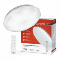 Светильник сд COMFORT DIAMOND 55Вт 230В 3000-6500K 4400Лм 350x90мм с пультом ДУ IN HOME