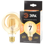Лампочка светодиодная ЭРА F-LED G95-7W-824-E27 gold E27 / Е27 7Вт филамент шар золотистый теплый белый свет