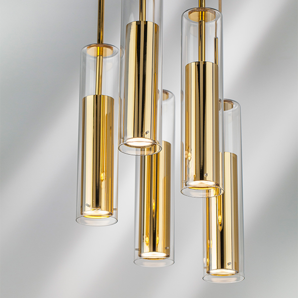 756052 Люстра CILINO 5х40W GU10 GOLD