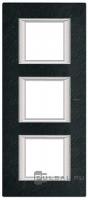 BT Axolute Черный мрамор Ардезия Рамка 2+2+2 мод прямоугольная (надпись вертикально)