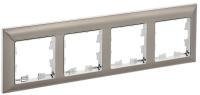 BRITE Рамка 4-местная РУ-4-Бр хром/никель IEK