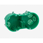 KUP-2-70-45  Коробка установочная ЭРА KUP-2-70-45 черная 2х местная 141х70х45мм для полых стен саморезы металлические лапки IP20