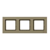 3 - местная рамка, IP44, шампань, пластик Эпика EKF