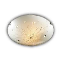 305 SN14 074 хром/белый/декор прозрачн Н/п светильник E27 3*100W 220V LIKIA