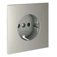 Накладка для розетки с заземлением и защитными шторками, S70 (сталь)