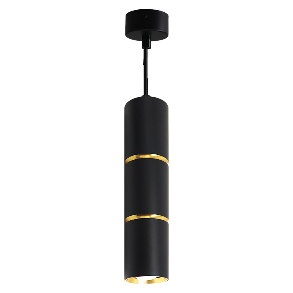 Светильник потолочный Feron ML1868 Barrel ZEN levitation на подвесе MR16 35W, 230V, чёрный, золото 55*180 FERON ML1868