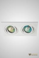 Встраиваемый двойной точечный светильник AM Group AM126 WH