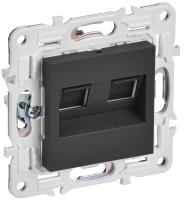 SKANDY Розетка компьютерная двойная RJ45 кат.5E SK-K03G графит IEK