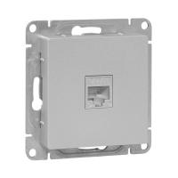 Механизм розетки RJ45 (cat5), алюминий Эпика EKF