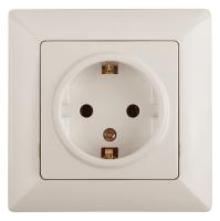 4-202-02 Intro Розетка 2P+E Schuko, 16А-250В, СУ, Solo, сл.кость (10/200/2400)