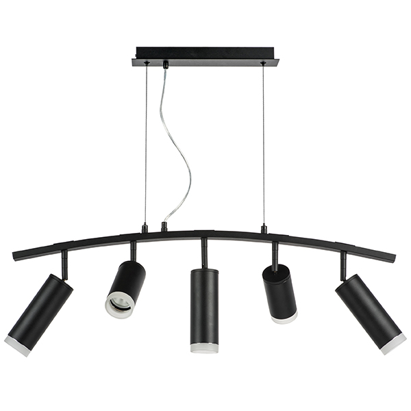 LR7353728730 Люстра RULLO 5х50W GU10 ЧЕРНЫЙ (571735+214437-2+214487-3+202430-5)