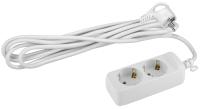 Удлинитель электрический ЭРА  UX-2e-5m с заземлением 2 розетки 5м ПВС 3x0,75мм2 10А