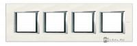 BT Axolute Фарфор Рамка 2+2+2+2 мод прямоугольная (надпись горизонтально)