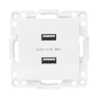 Стокгольм Механизм Розетки USB 2-местной 2 1А  белый  EKF PROxima
