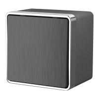 Выключатель одноклавишный влагозащищенный Gallant (графит рифленый) / W5010204