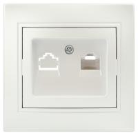 Розетка Intro Plano 1-303-06 информационная RJ45, IP20, СУ, перламутр