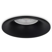 Светильник встраиваемый, GU10, D90xH35мм, IP20, черный, без лампы