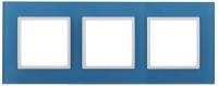 14-5103-28 ЭРА Рамка на 3 поста, стекло, Эра Elegance, голубой+бел (5/25/900)