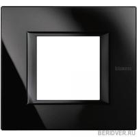 BT Axolute Черное стекло Рамка 2 мод прямоугольная