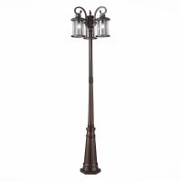 SL080.425.03 Светильник уличный наземный ST-Luce Темный кофе/Прозрачный, Темный кофе E27 3*100W LASTERO