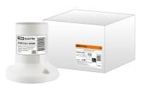 Патрон Е27 потолочный, термостойкий пластик, прямой, белый, TDM