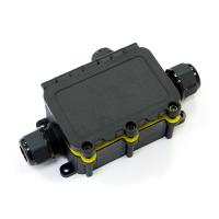 Распределительная коробка с откидной крышкой 3-вводная IP68 ПА66 40А 450В d3,5-12 мм 131х80х37 Промрукав