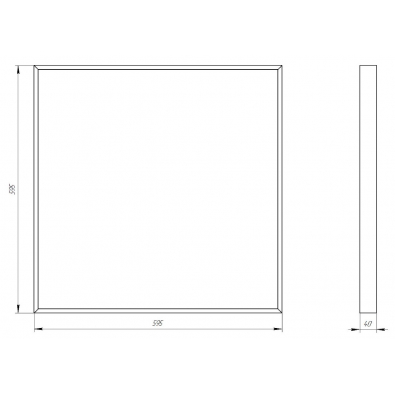 Светильник светодиодный ЭРА SPO-910-1-40K-038 38Вт 4000К 3990Лм 595x595x40 призма с проводом