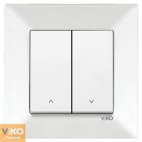 90970017 Выключатель 2-кл проходной белый VIKO MERIDIAN