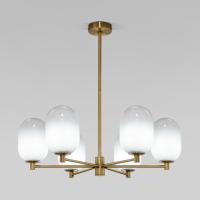 Потолочная люстра со стеклянными плафонами 60161/6 латунь