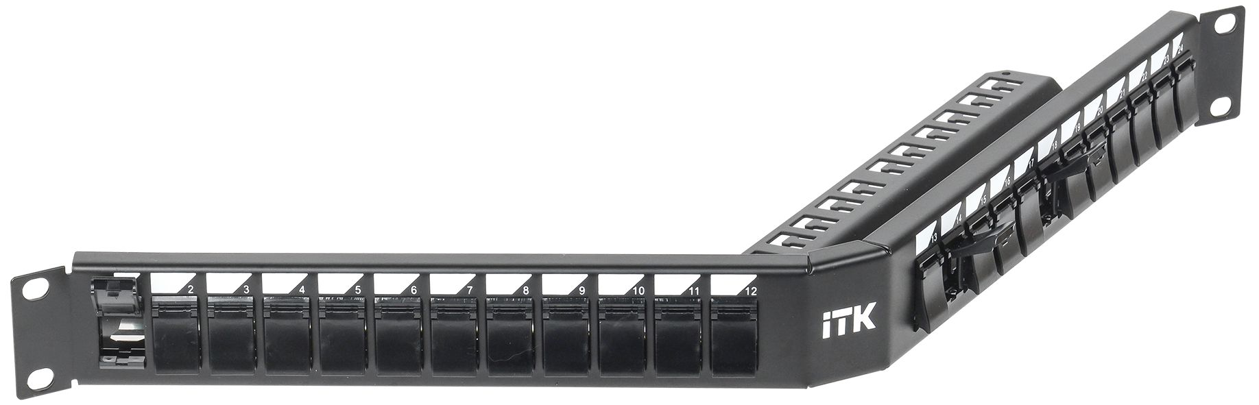 ITK 1U модульная патч-панель FTP 24 порта экранированная V-типа