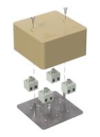 Коробка огнестойкая для кабель-канала 40-0460-FR2.5-8 Е15-Е120 RAL1001 85х85х45 (44 шт/кор) Промрукав