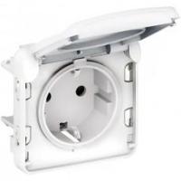 Legrand Plexo Белый Мех Розетка с/з с крышкой  винтовой зажим IP55