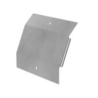 Крышка угла вертикального внешнего 45 градусов Профи INOX (AISI 304) 400х100 (1,0 мм) Промрукав