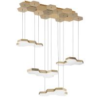 750263 Люстра подвесная FAVO LED-80W 3840LM Satin Gold 4000K