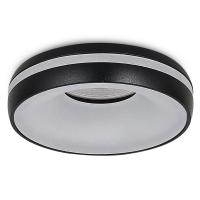 Светильник встраиваемый, GU10, D95xH38мм, IP20, черный, без лампы