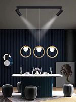 LVK 3001/3+2 BK подвес LED L80H150W8 96W 2хGU10х5W 2500-6000K 3 режм.св