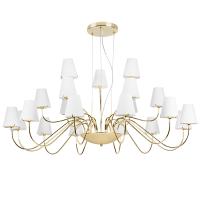 758212 Люстра подв. DIAFANO 21х40W G9 ЗОЛОТО/БЕЛЫЙ
