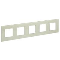 SKANDY Рамка 5-местная SK-F25B стекло беж. IEK