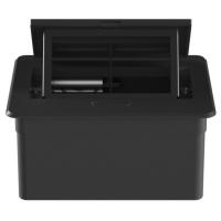 Настольный встраиваемый выдвижной розеточный блок 4 мод. (2 мод. 45х45)