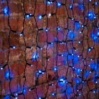 Гирлянда светодиодная Занавес 2х3м 760 LED СИНИЙ черный ПВХ IP65 постоянное свечение 230В соединяется NEON-NIGHT шнур в комплекте