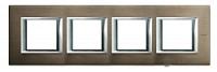 BT Axolute Бронза Рамка 2+2+2+2 мод прямоугольная (надпись горизонтально)