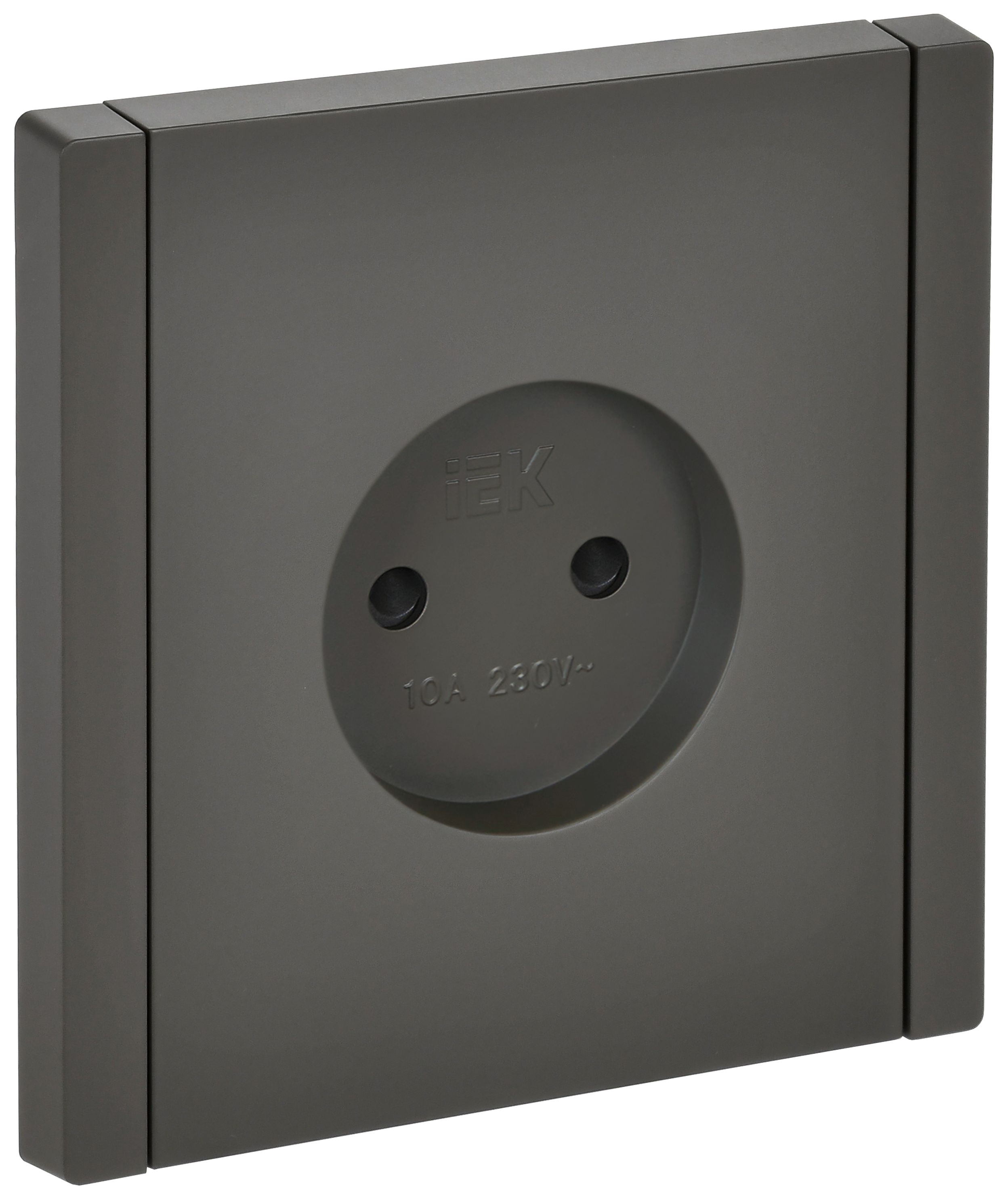 FORTE&PIANO Розетка 1-местная без заземления с защитными шторками винтовое крепление 10А FP317 серый IEK