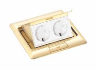 Выдвижной блок на 4 модуля, латунь